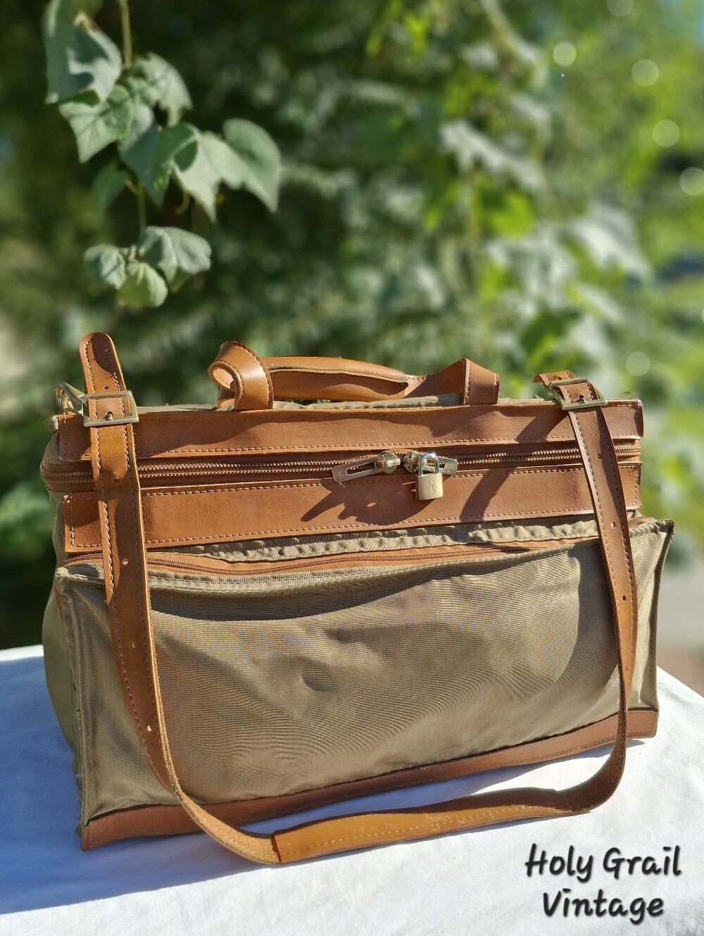 VTG 1970's Hartmann Ballistic Nylon & Faux Leather Trim Weekender/Carry-On Bag